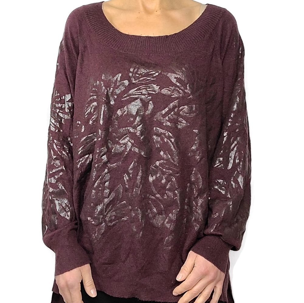 Lane Bryant Floral Sweater Size 22/24 Soft Floral